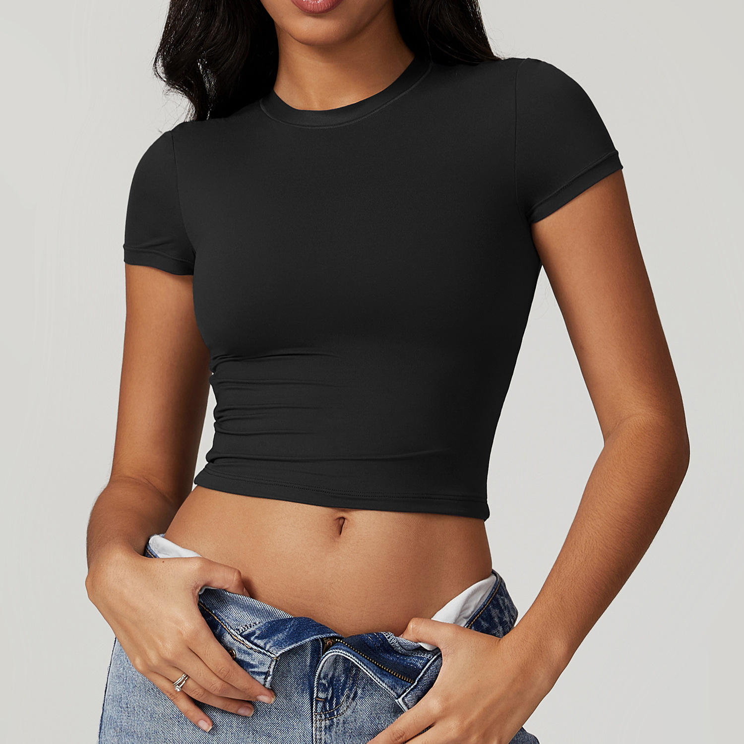 Custom Personalised Gym Clothing Manufacturer Crop Top - 图片 9