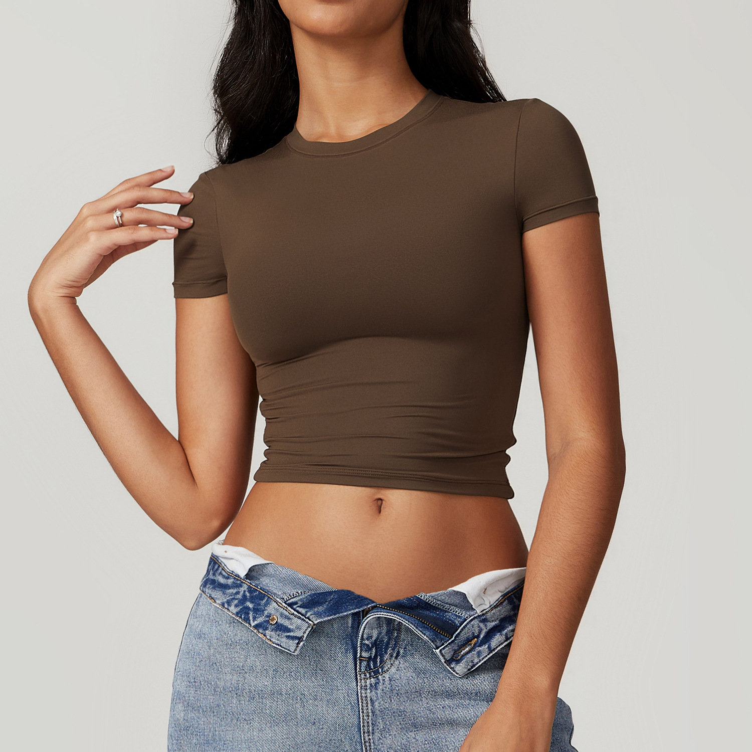 Custom Personalised Gym Clothing Manufacturer Crop Top - 图片 7