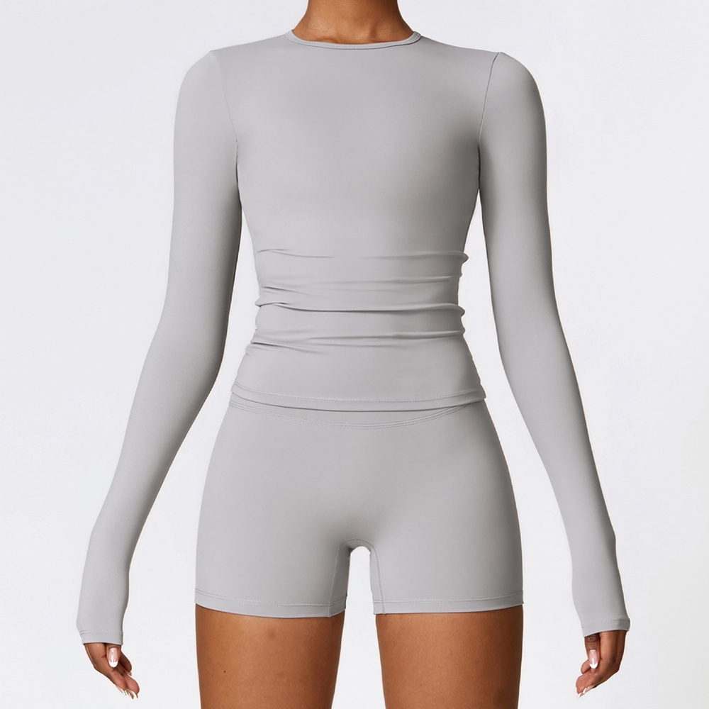 Private Label Yoga Wear Personalised Fitness Clothing Pilates Clothing Top Manufacturers Long Sleeve