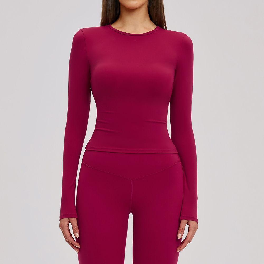 Private Label Yoga Wear Personalised Fitness Clothing Pilates Clothing Top Manufacturers Long Sleeve