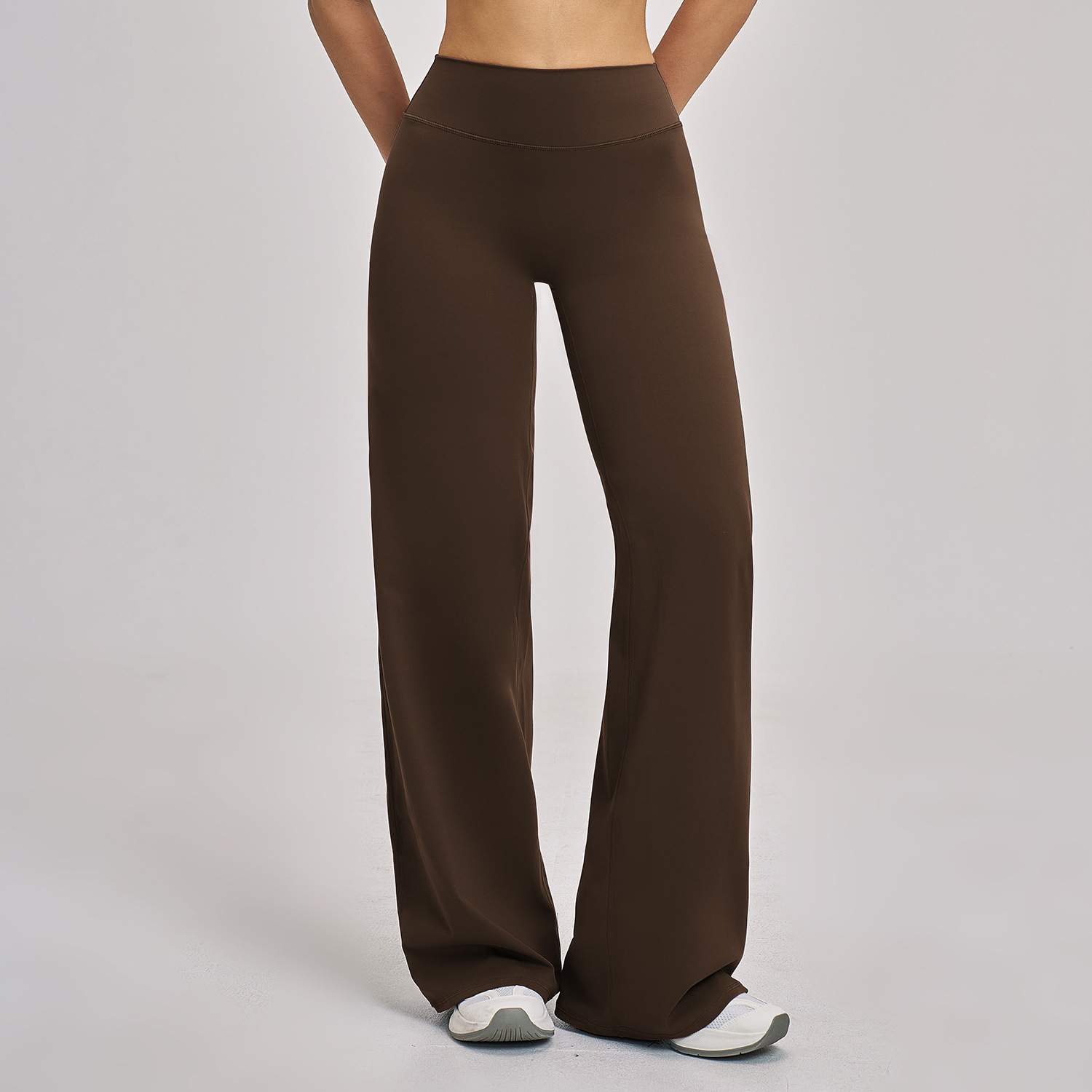 Small MOQ Activewear Custom Activewear USA In Bulk High Waist Wide Leg Casual Pants