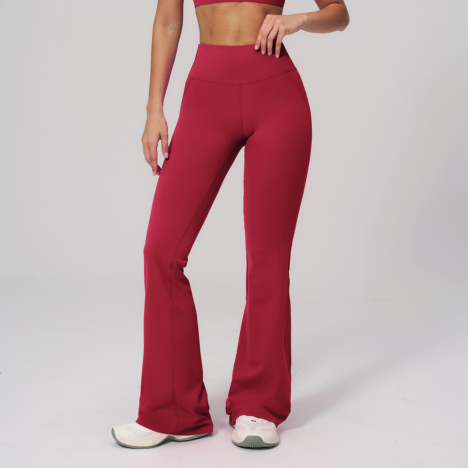 Fitness Apparel Custom Yoga Wear Manufacturer Tight Fitting Wide Leg Flare Pants - 图片 4