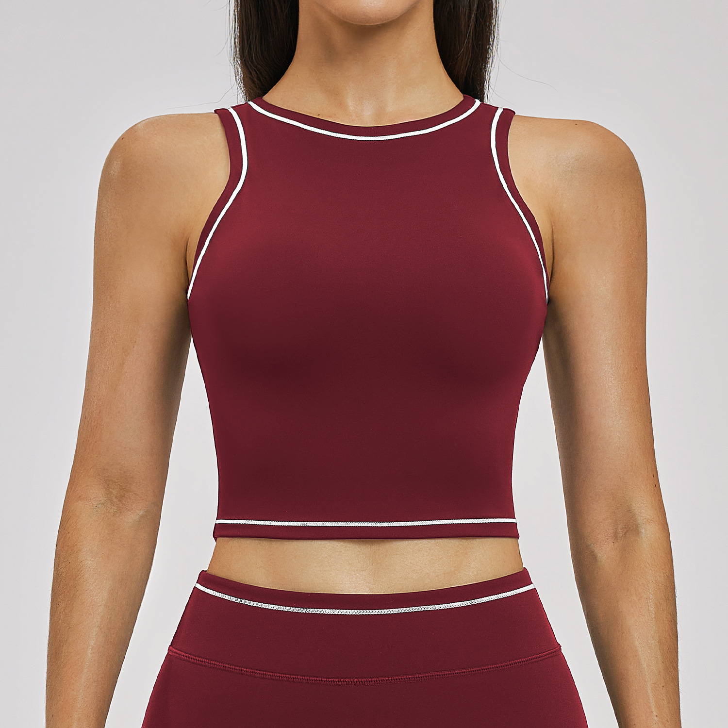 Yoga Studio Clothing Custom Activewear USA Workout Crew Neck Tank Top