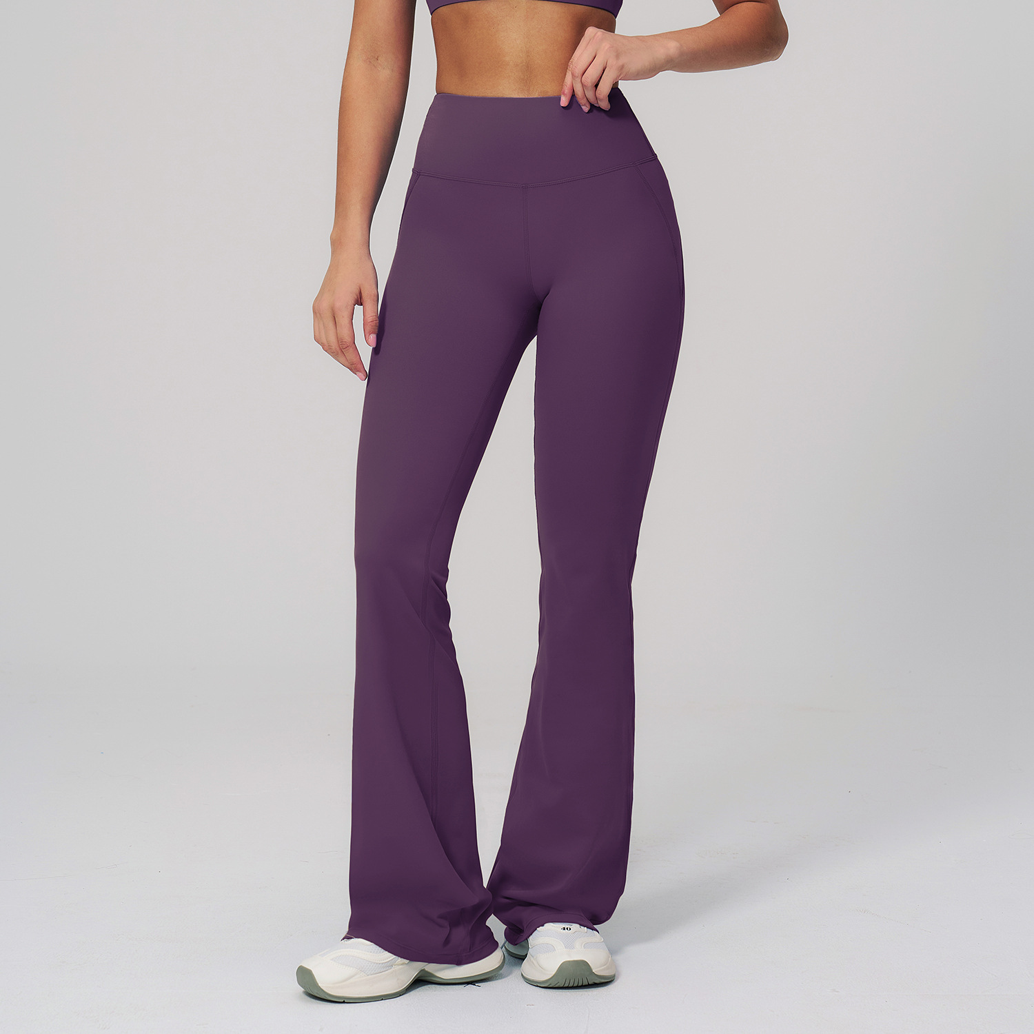 Fitness Apparel Custom Yoga Wear Manufacturer Tight Fitting Wide Leg Flare Pants - 图片 7