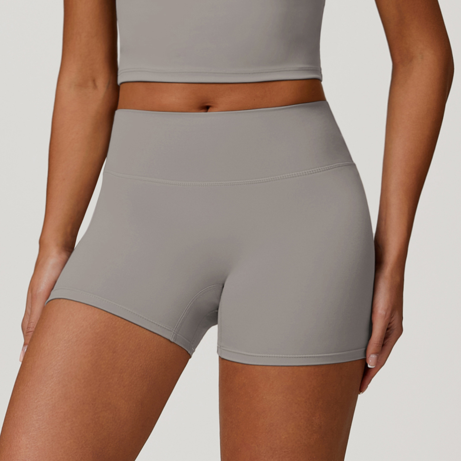 Yoga Wear for Small Brands Custom Yoga Wear Manufacturer Minimal Style Yoga Shorts