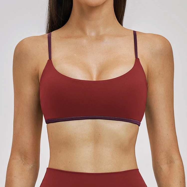Small Batch Activewear Custom Yoga Wear Manufacturer Strappy Bra Have Padding Bras