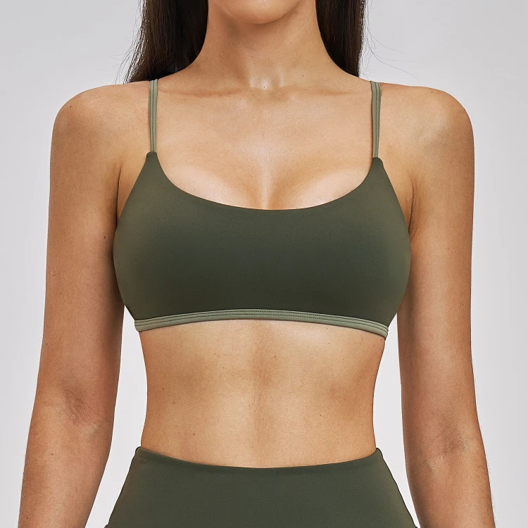Small Batch Activewear Custom Yoga Wear Manufacturer Strappy Bra Have Padding Bras