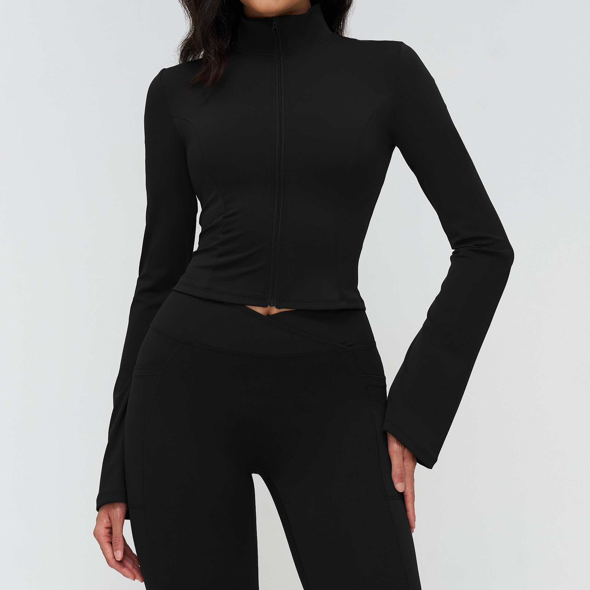 Small MOQ Activewear Private Label In Bulk Fitness Jacket