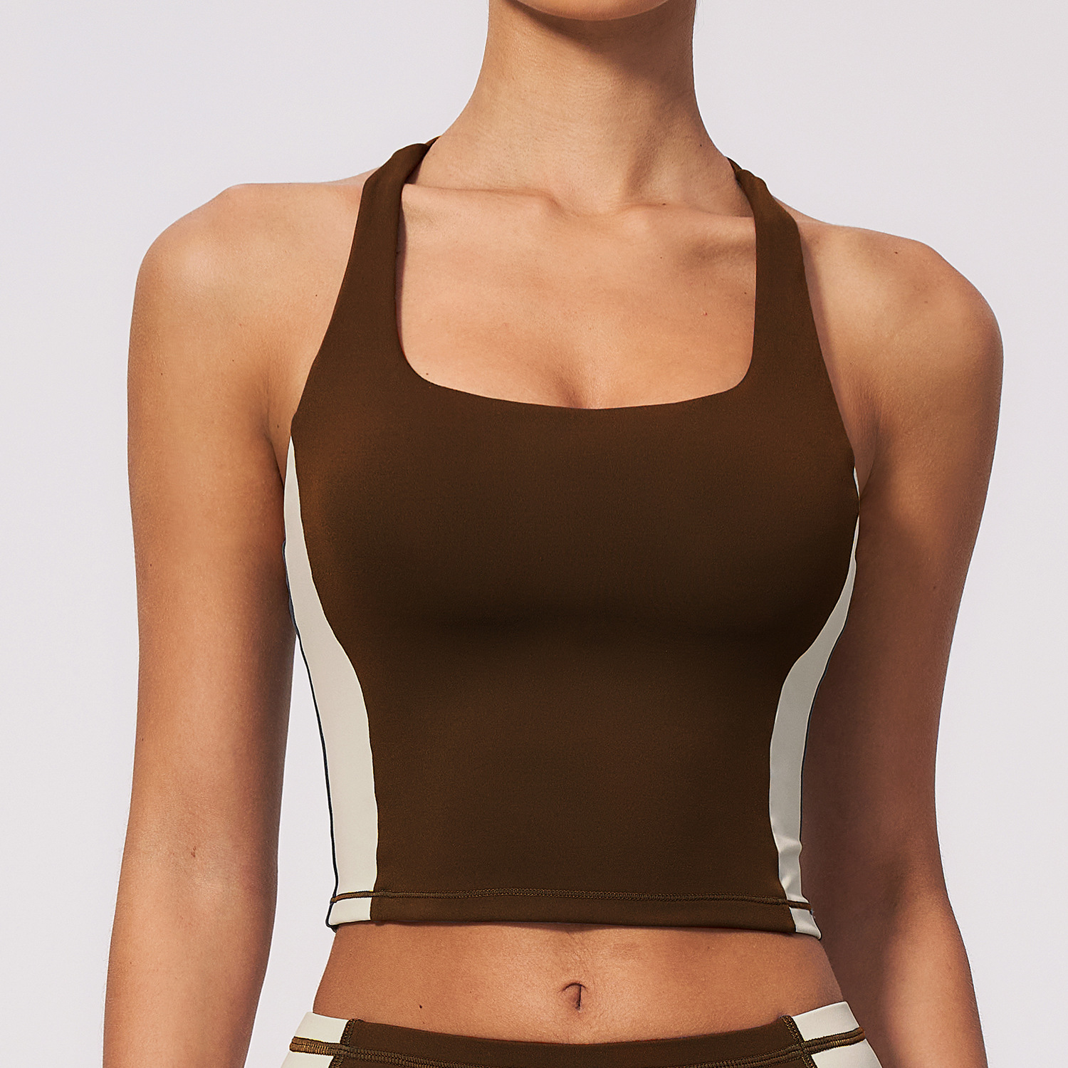 Low MOQ Yoga Wear Custom Gym Clothing Fabric Crossword Fitness Tank Tops