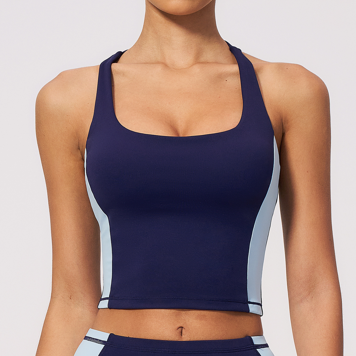 Low MOQ Yoga Wear Custom Gym Clothing Fabric Crossword Fitness Tank Tops