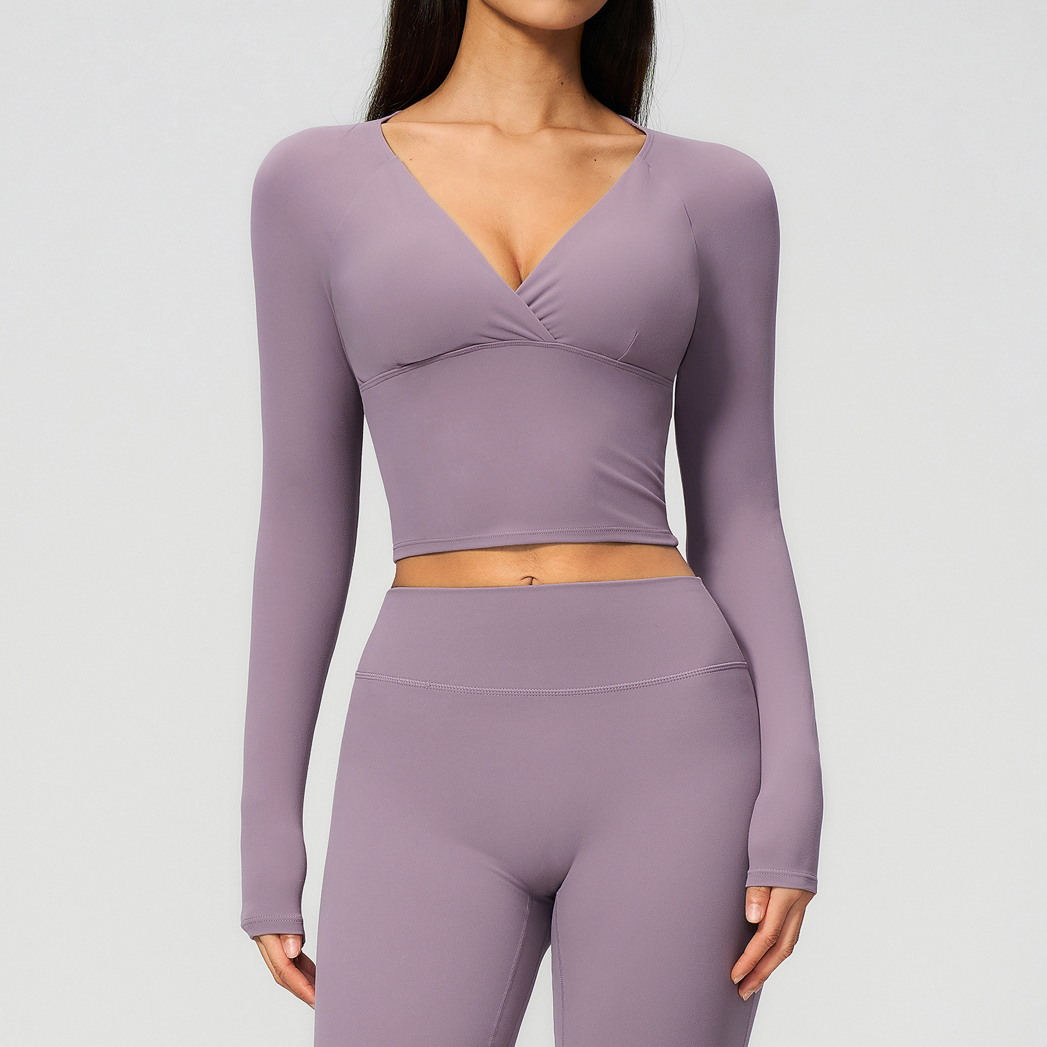 Apparel Brands in Bulk Activewear Manufacturing Manufacturers China Sportswear Long Sleeve Crop Tops