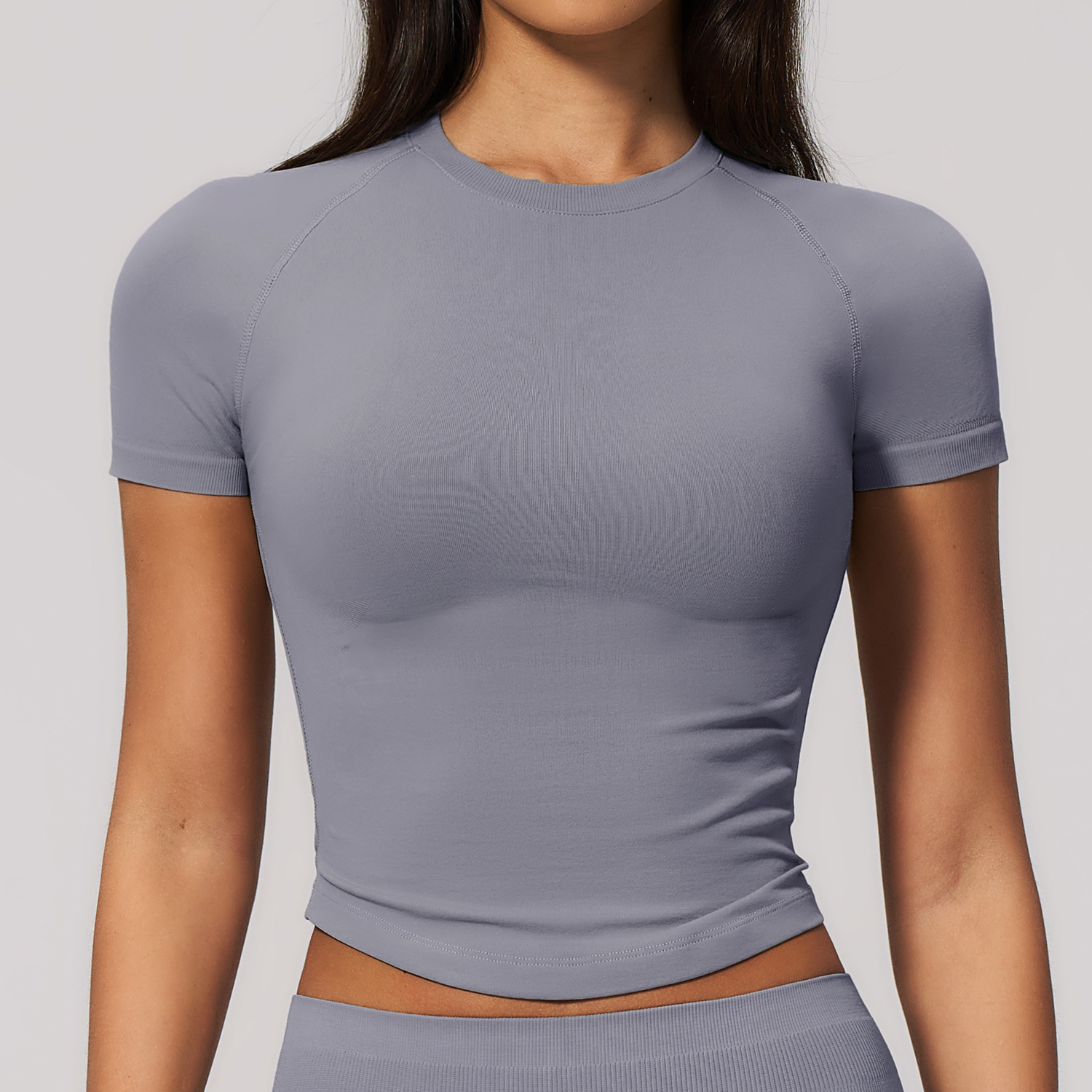 Yoga Studio Clothing in Bulk Activewear Manufacturing Shark Workout Apparel Long Sleeve Yoga Tops T-...