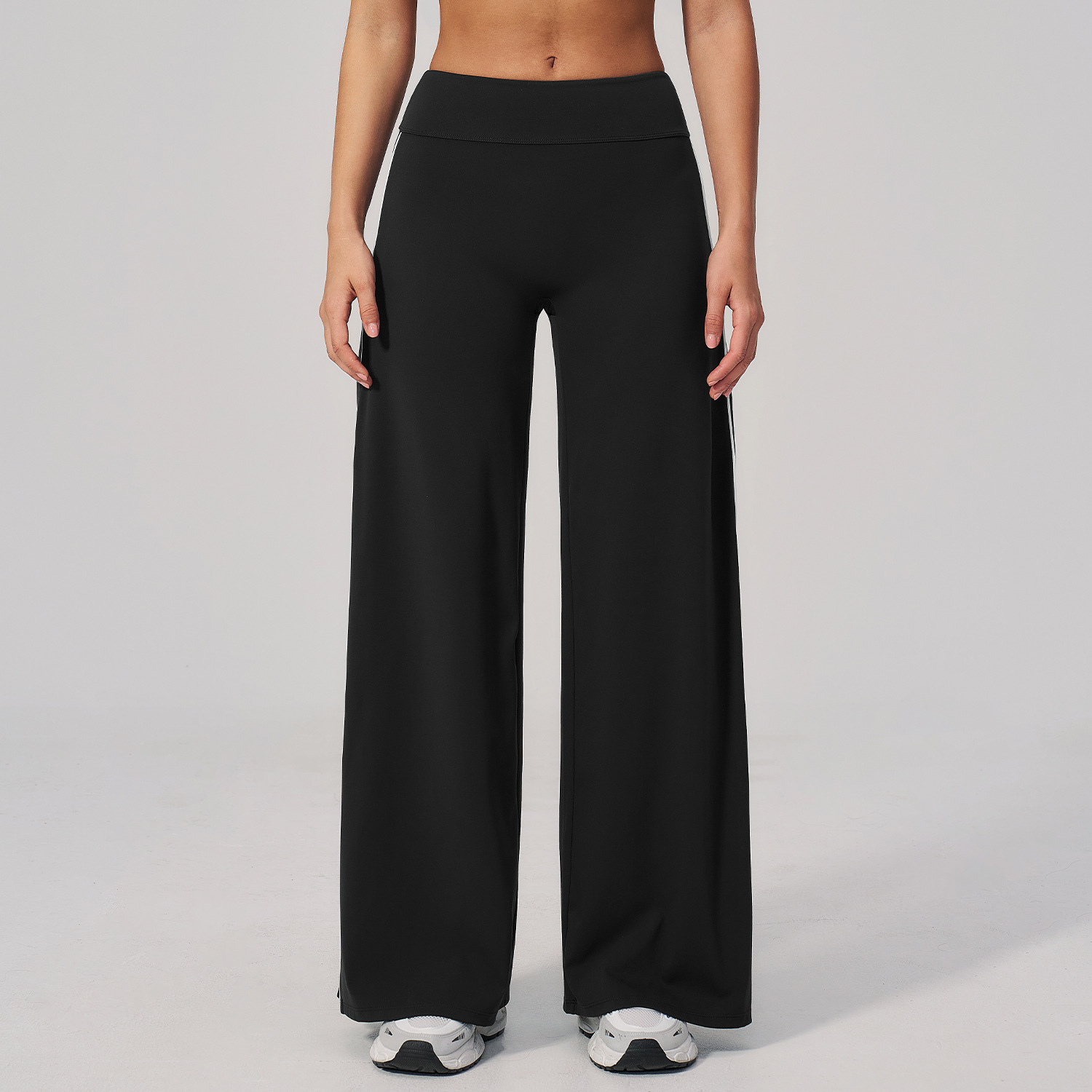 Yoga Clothing Manufacturer Custom Fitness Apparel Supplier China Wide Leg Elastic Waist Loose Sweatp...