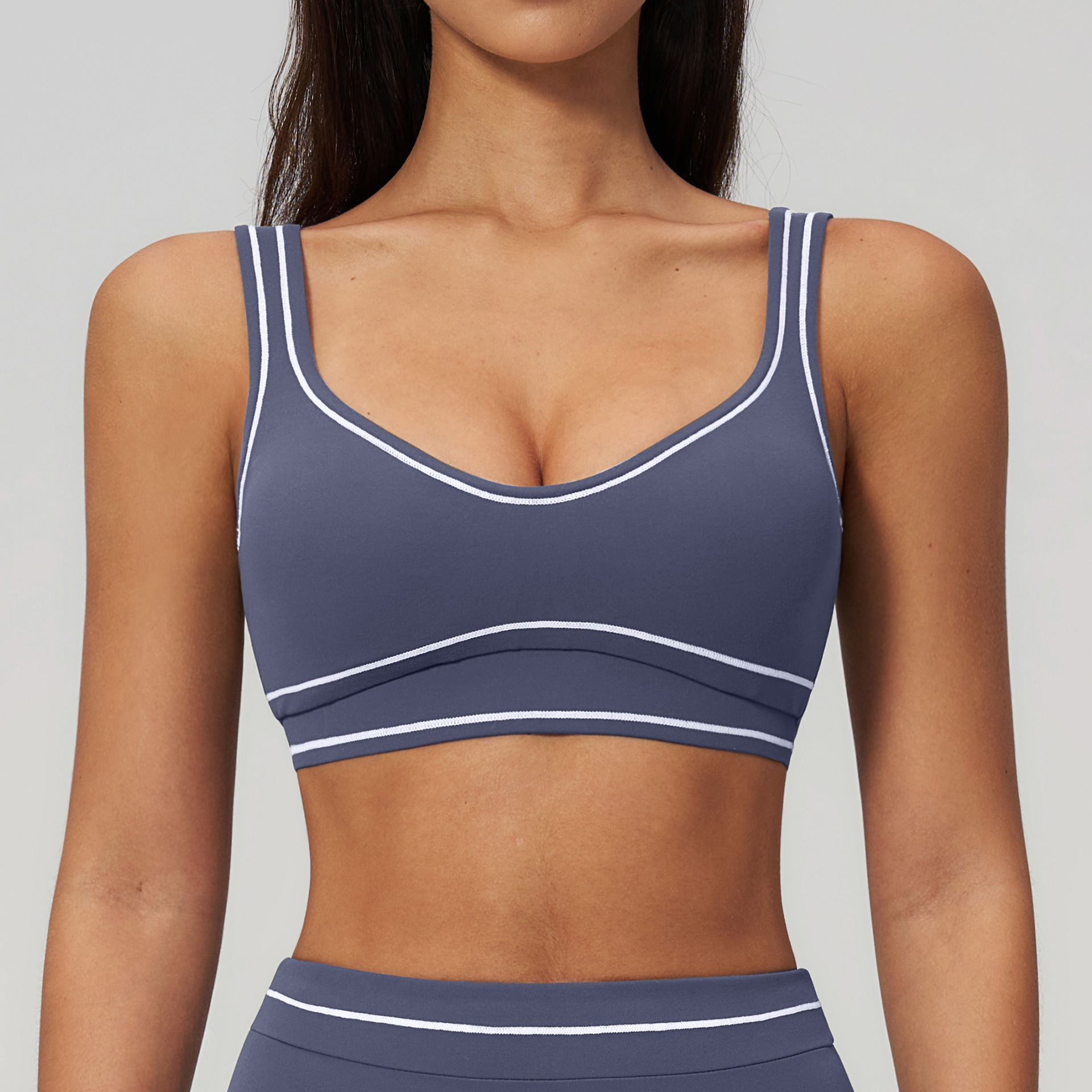 Built In Pads Custom Yoga Wear Pull On Bra Activewear Bras
