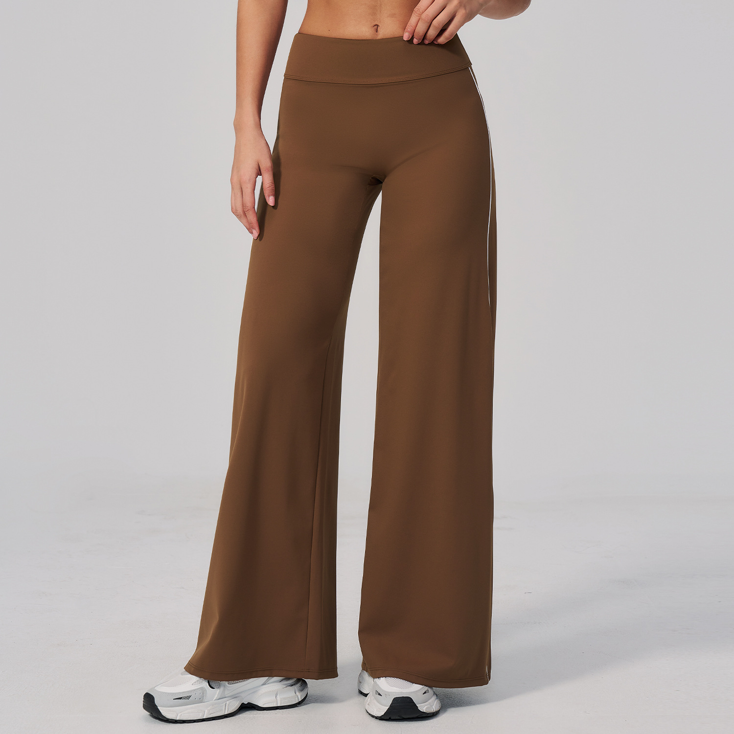 Yoga Clothing Manufacturer Custom Fitness Apparel Supplier China Wide Leg Elastic Waist Loose Sweatp...