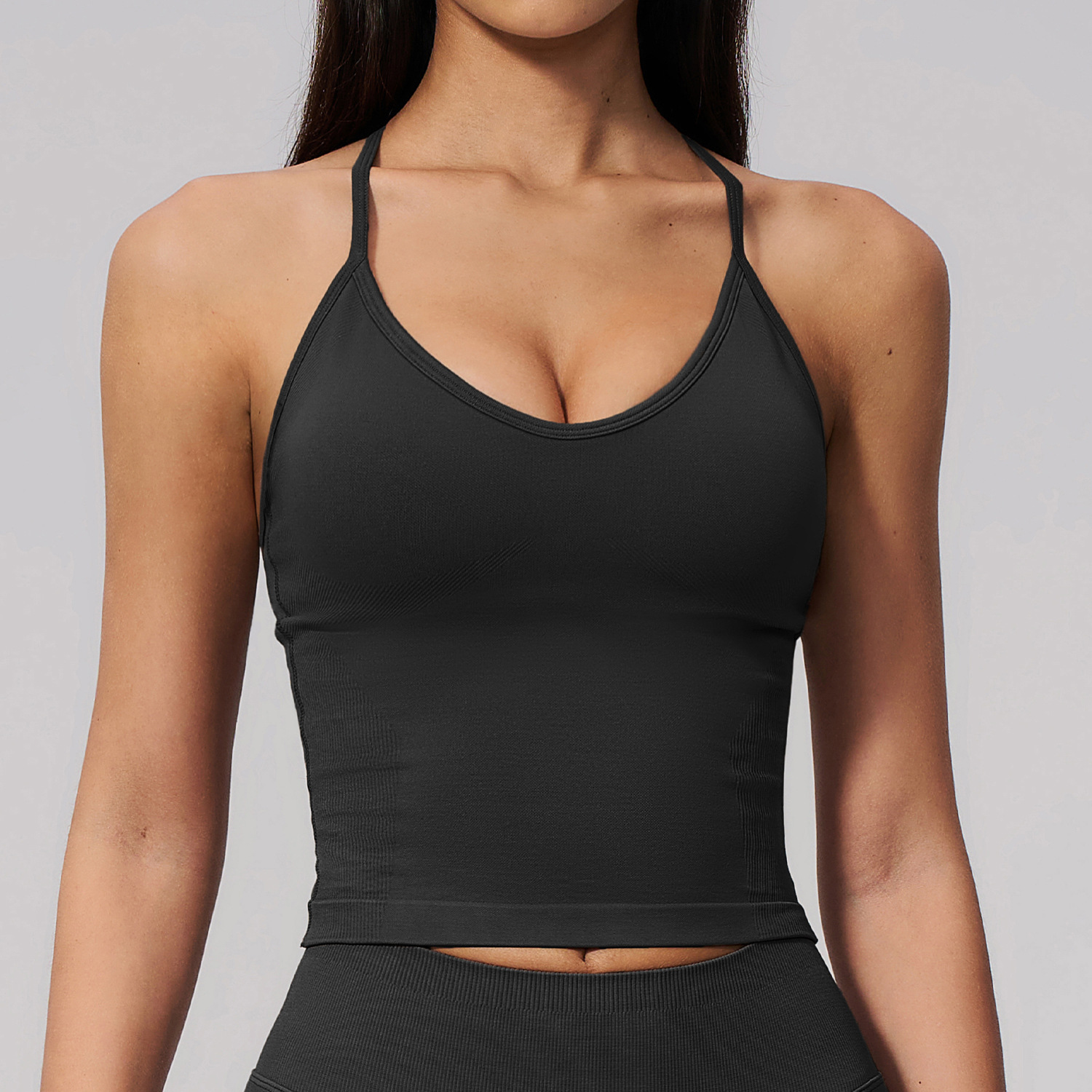 Fabrics For Yoga Personalised Gym Wear Manufacturers Seamless Tank Top
