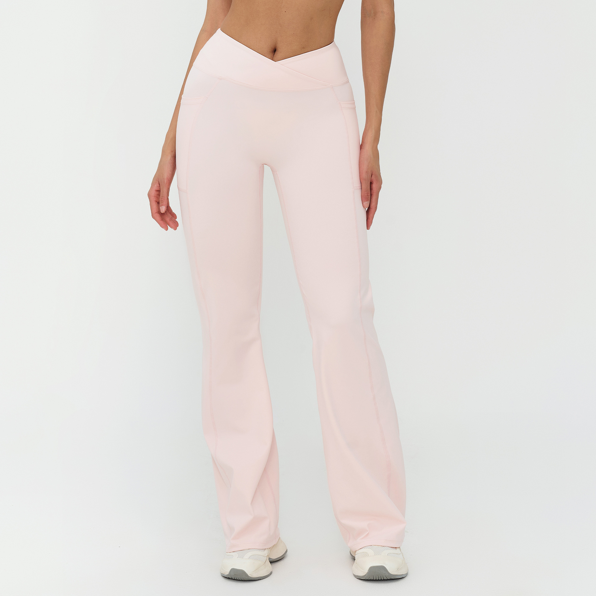 Yoga Studio Clothing Custom Fitness Brand Manufacturers Soft Fabric Breathable Flare Pants