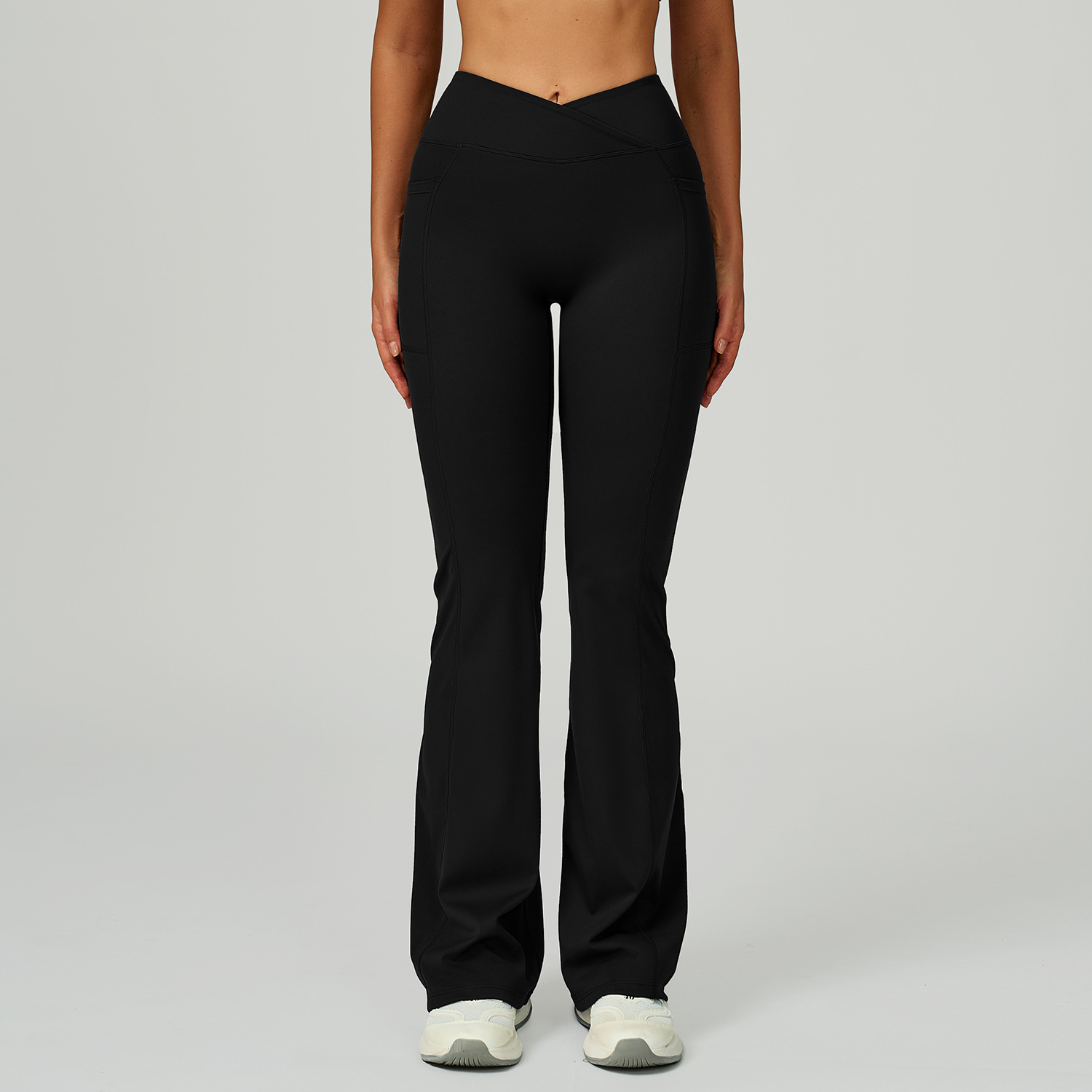 Yoga Studio Clothing Custom Fitness Brand Manufacturers Soft Fabric Breathable Flare Pants