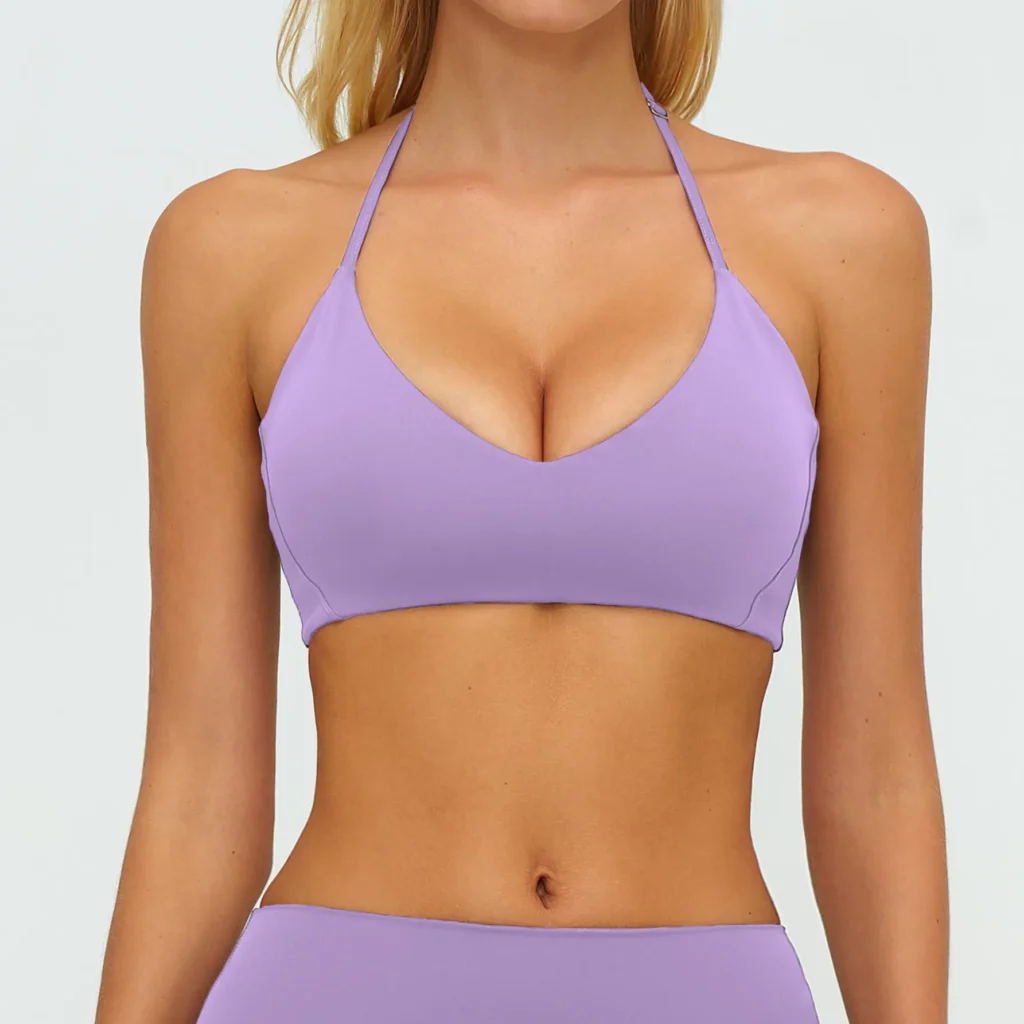 Sports Custom Activewear USA Hollow Back Yoga Bra with Removable Pads Fitness Bras