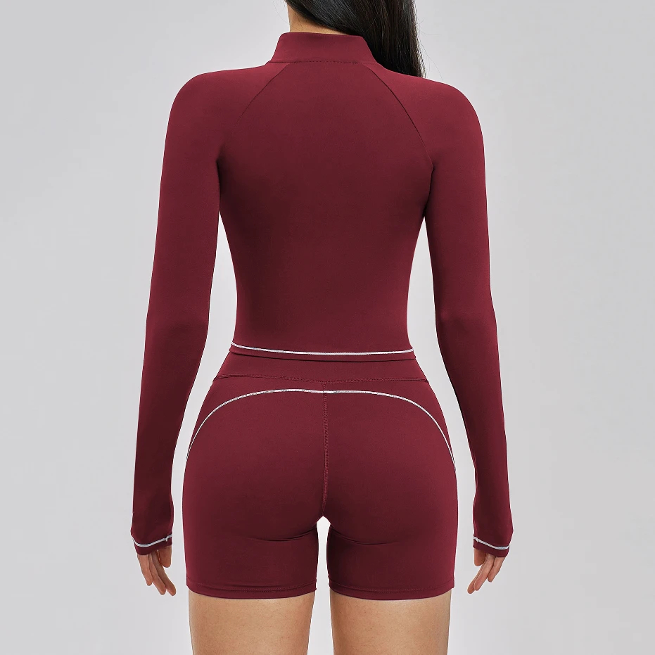 Yoga Wear for Startup Brands Custom Logo Yoga Wear Fitness Clothing Lightweight Jacket