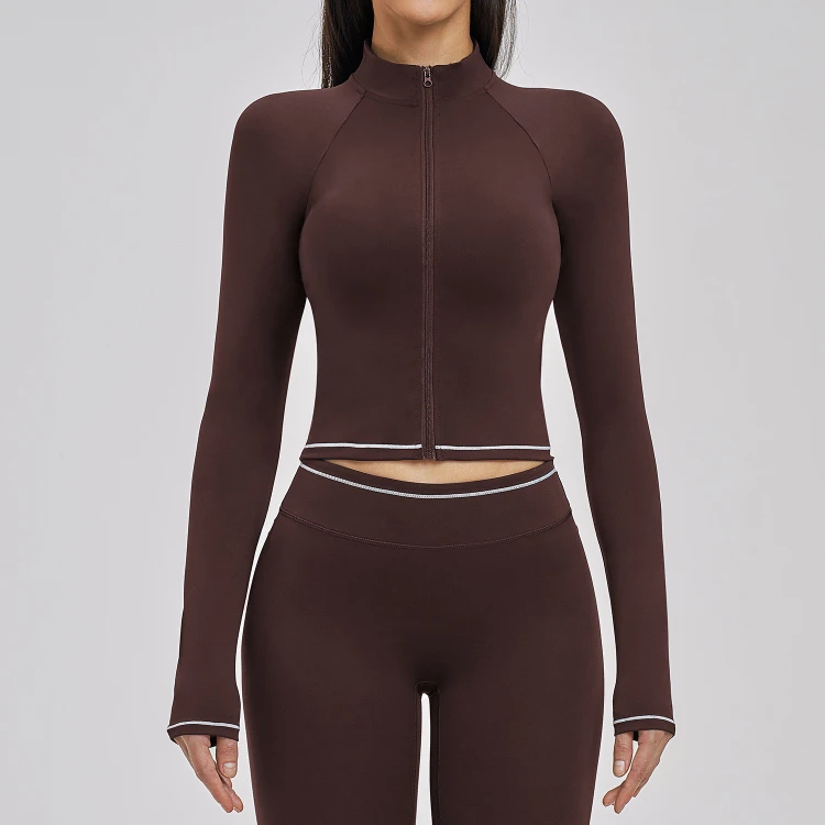 Yoga Wear for Startup Brands Custom Logo Yoga Wear Fitness Clothing Lightweight Jacket