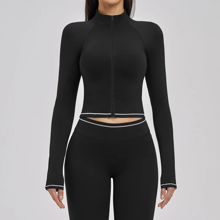 Yoga Wear for Startup Brands Custom Logo Yoga Wear Fitness Clothing Lightweight Jacket