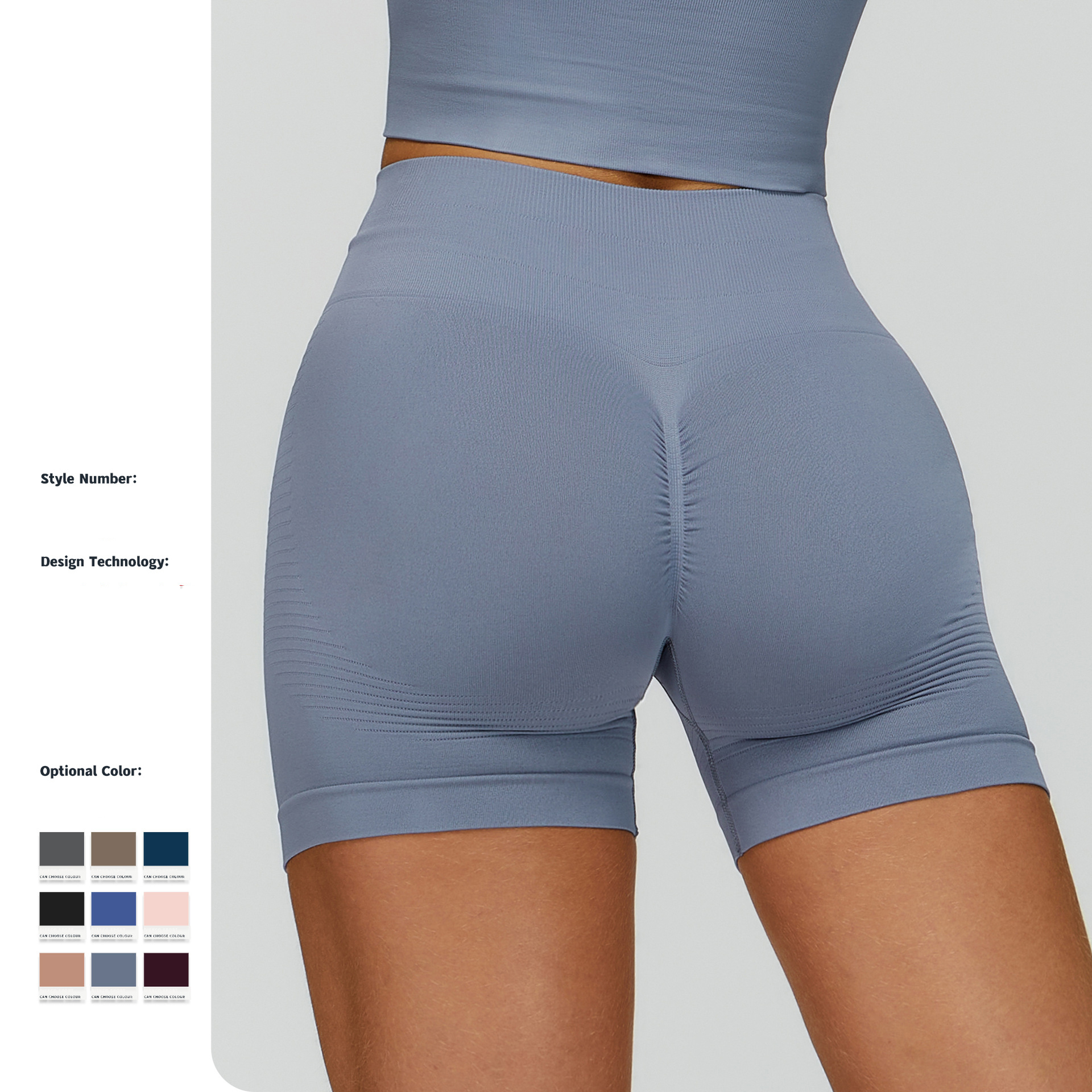 Premium Yoga Wear Custom Activewear Shark Workout Apparel Seamless Shorts