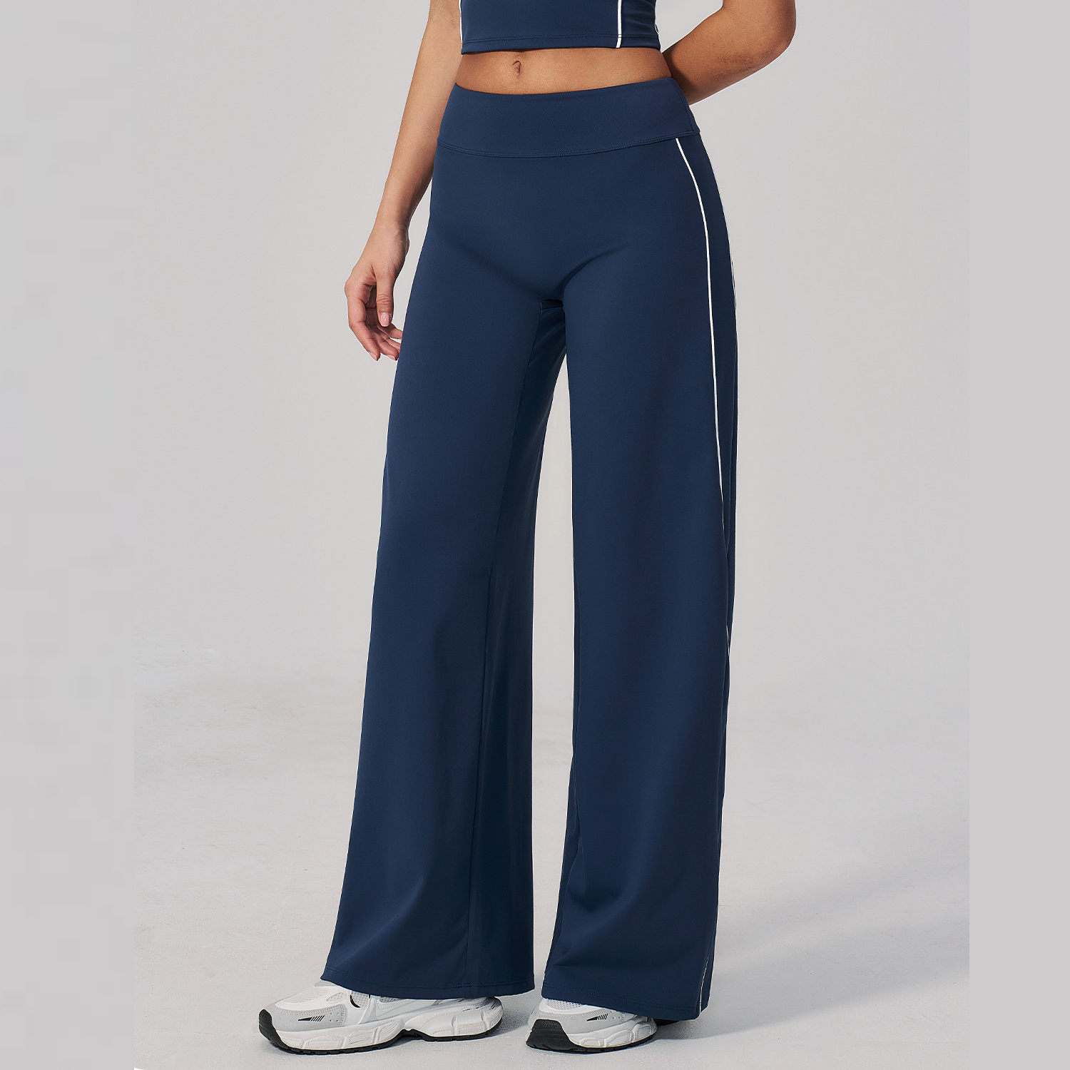 Yoga Clothing Manufacturer Custom Fitness Apparel Supplier China Wide Leg Elastic Waist Loose Sweatp...
