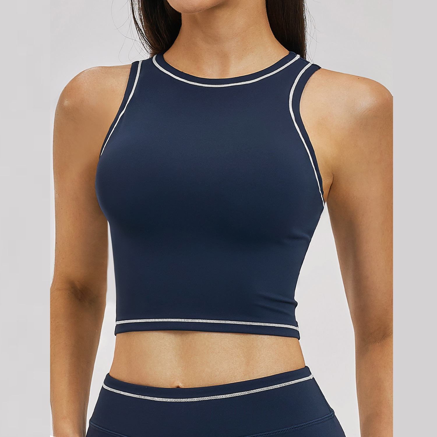 Yoga Studio Clothing Custom Activewear USA Workout Crew Neck Tank Top