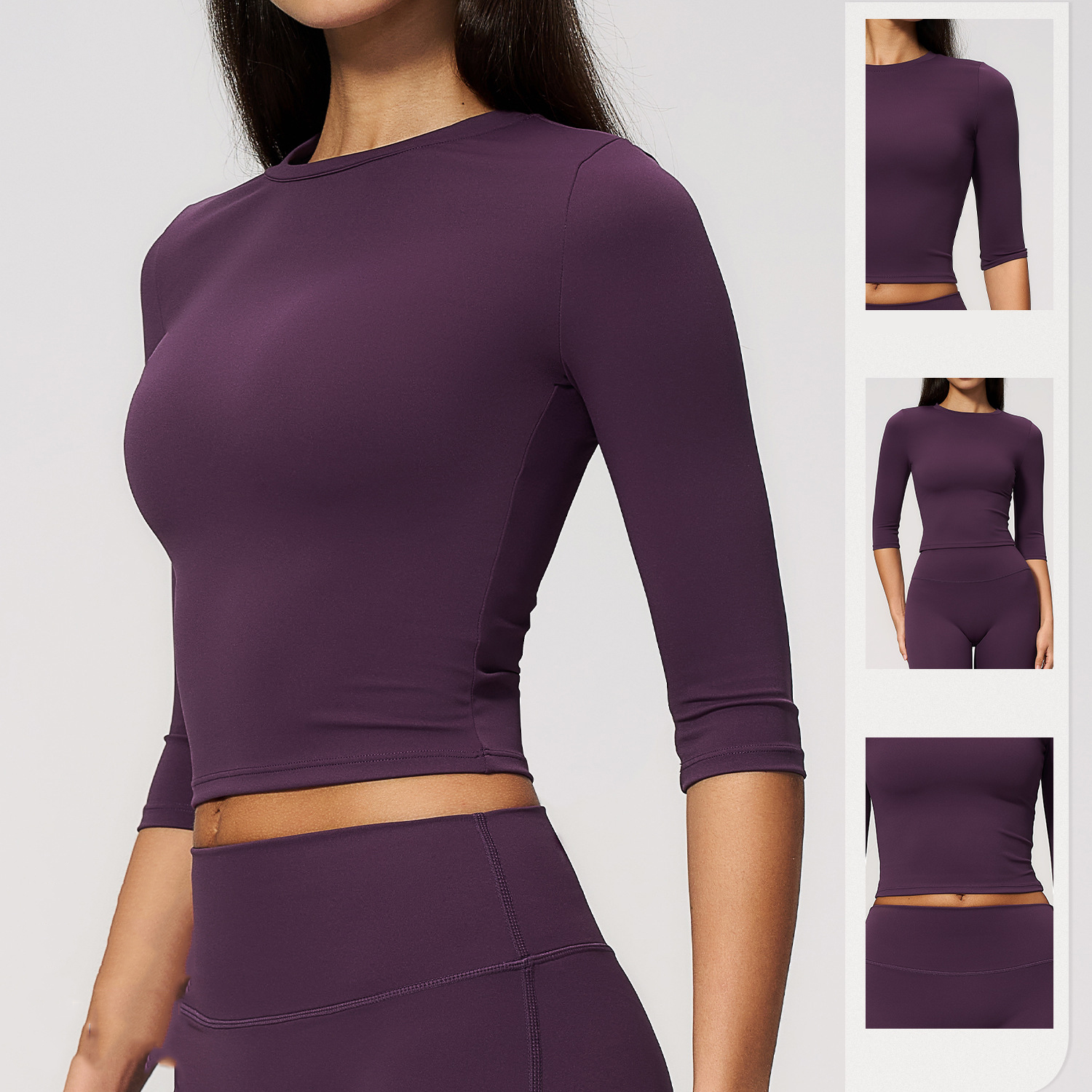 Small Batch Fitness Apparel Custom Gym Clothing Fitness Apparel Manufacturer Long Sleeve Crop Tops