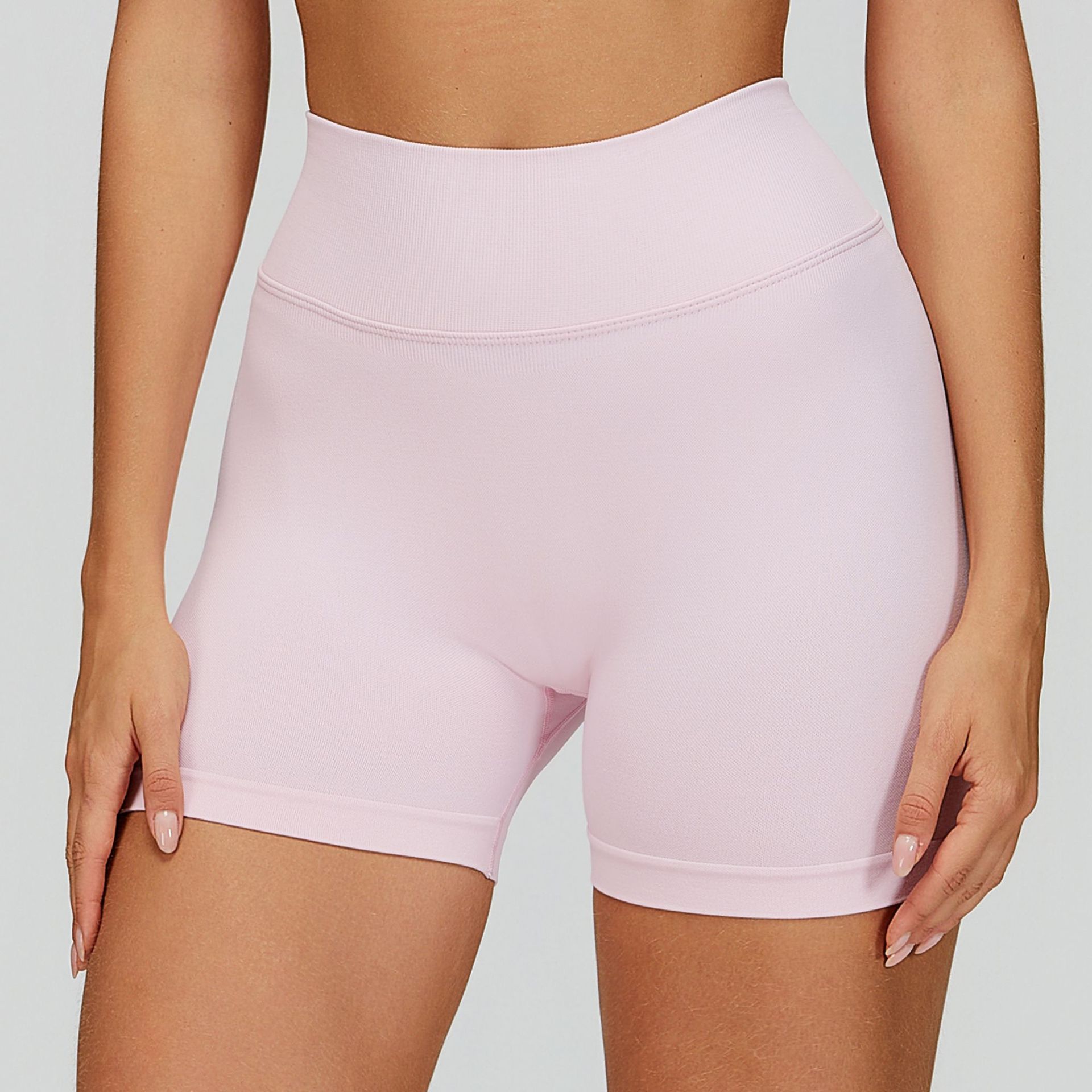 Yoga Fitness Custom Yoga Wear Manufacturer Minimal Style High Waist Biker Yoga Shorts