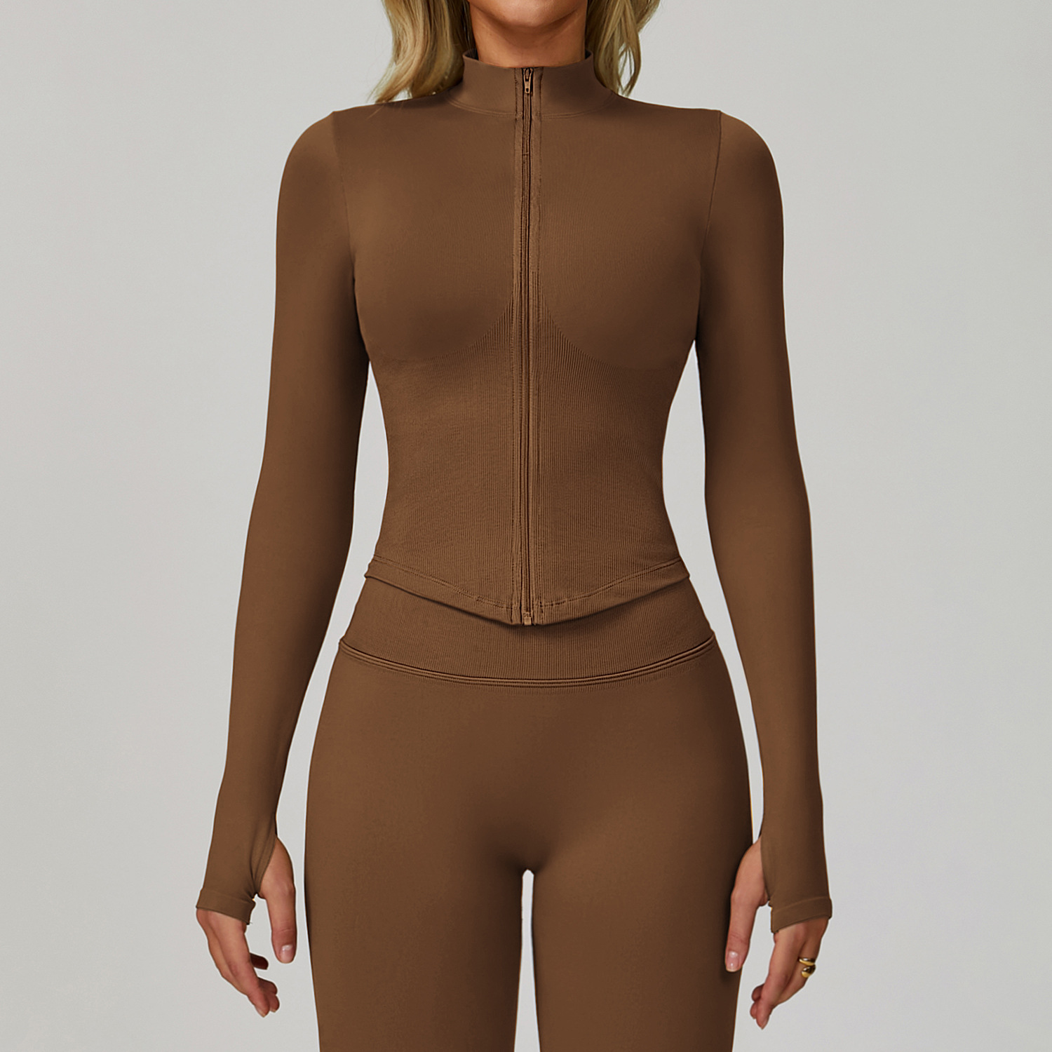 Boutique Activewear Personalised Fitness Clothing Seamless Athletic Wear Zip Up Jacket