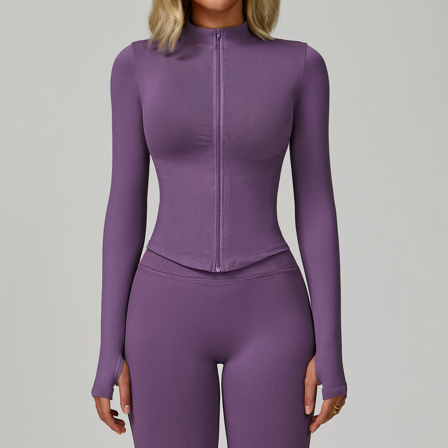Boutique Activewear Personalised Fitness Clothing Seamless Athletic Wear Zip Up Jacket