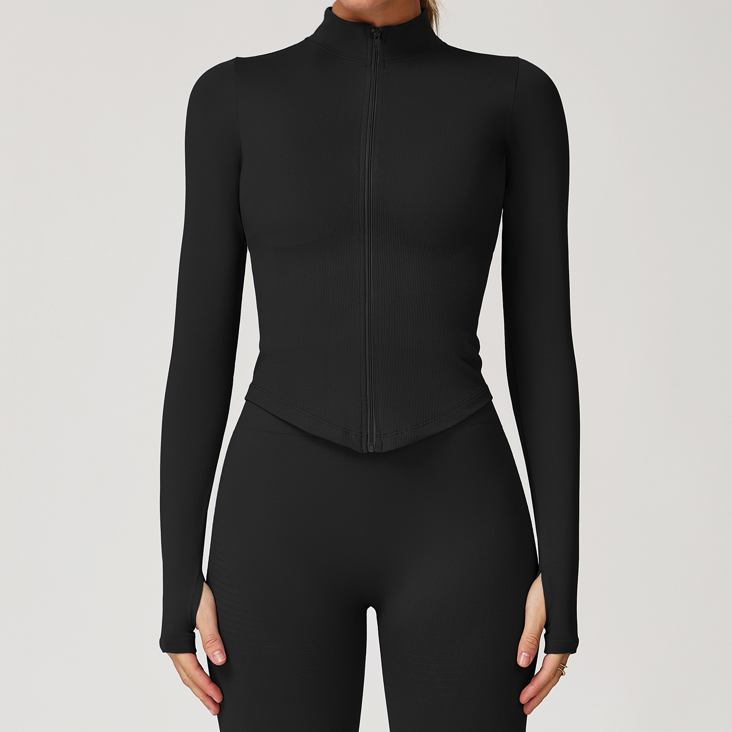 Boutique Activewear Personalised Fitness Clothing Seamless Athletic Wear Zip Up Jacket
