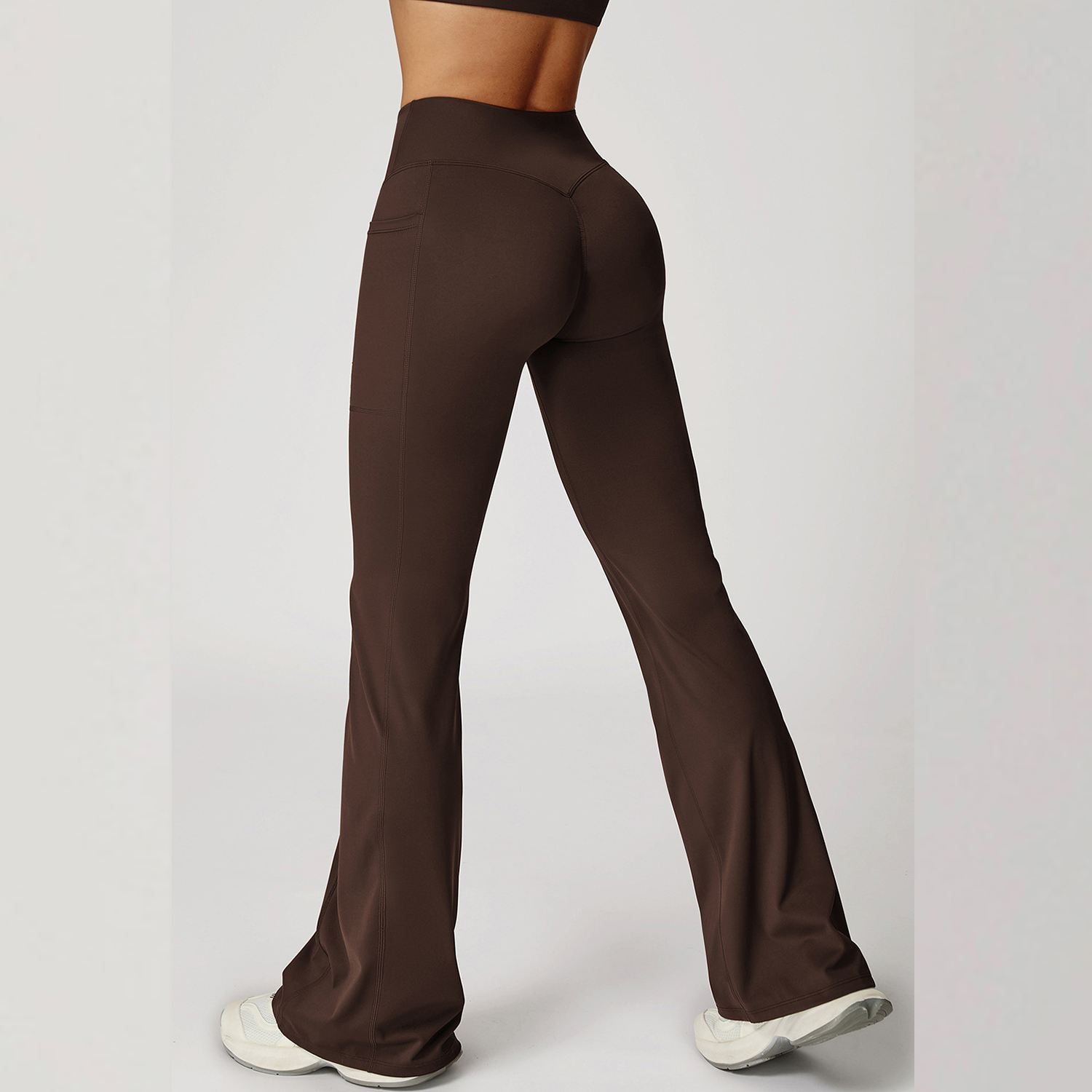 Yoga Studio Clothing Custom Fitness Brand Manufacturers Soft Fabric Breathable Flare Pants