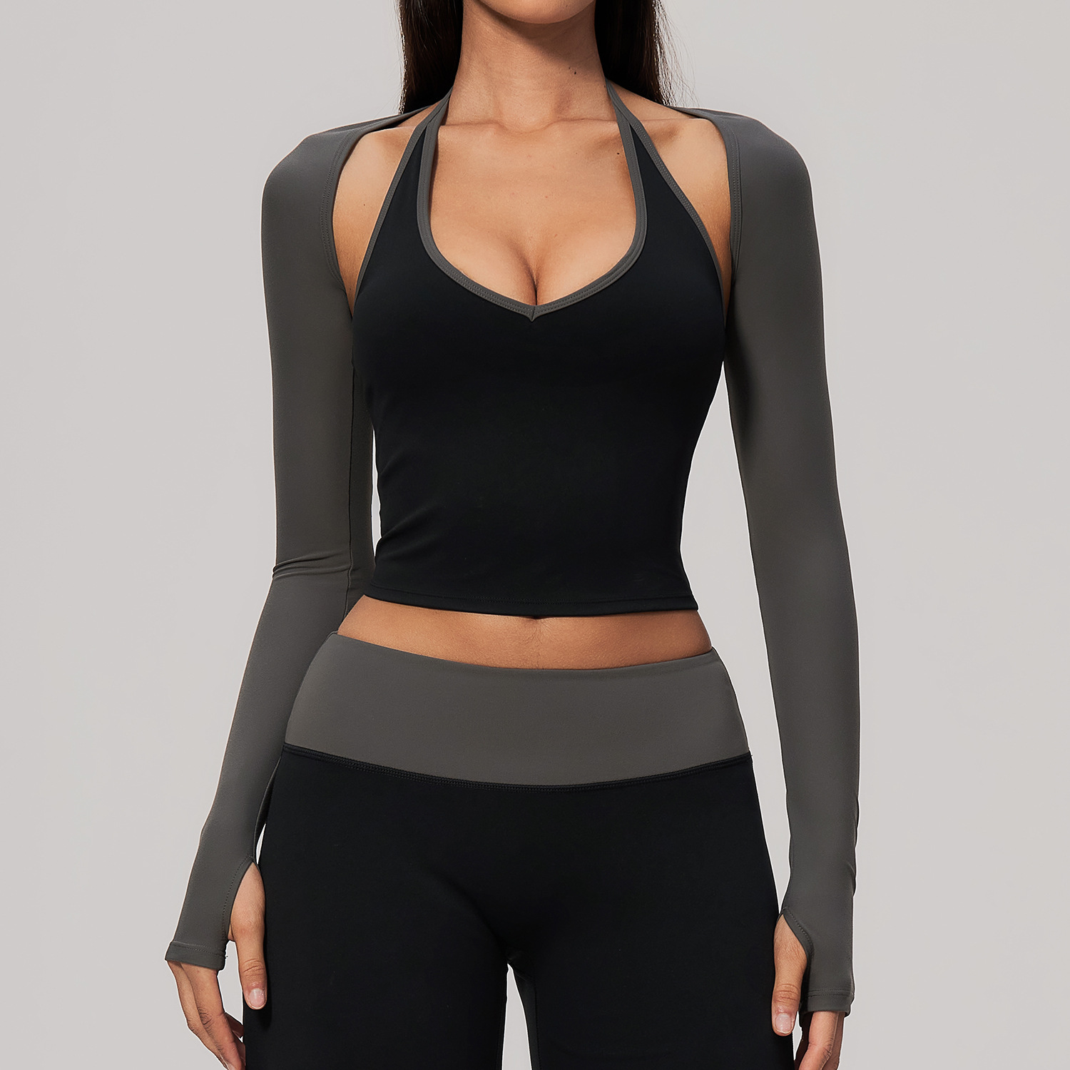 Chinese Sportswear Brands Private Label activewear supplier China Long-Sleeve Yoga Vest