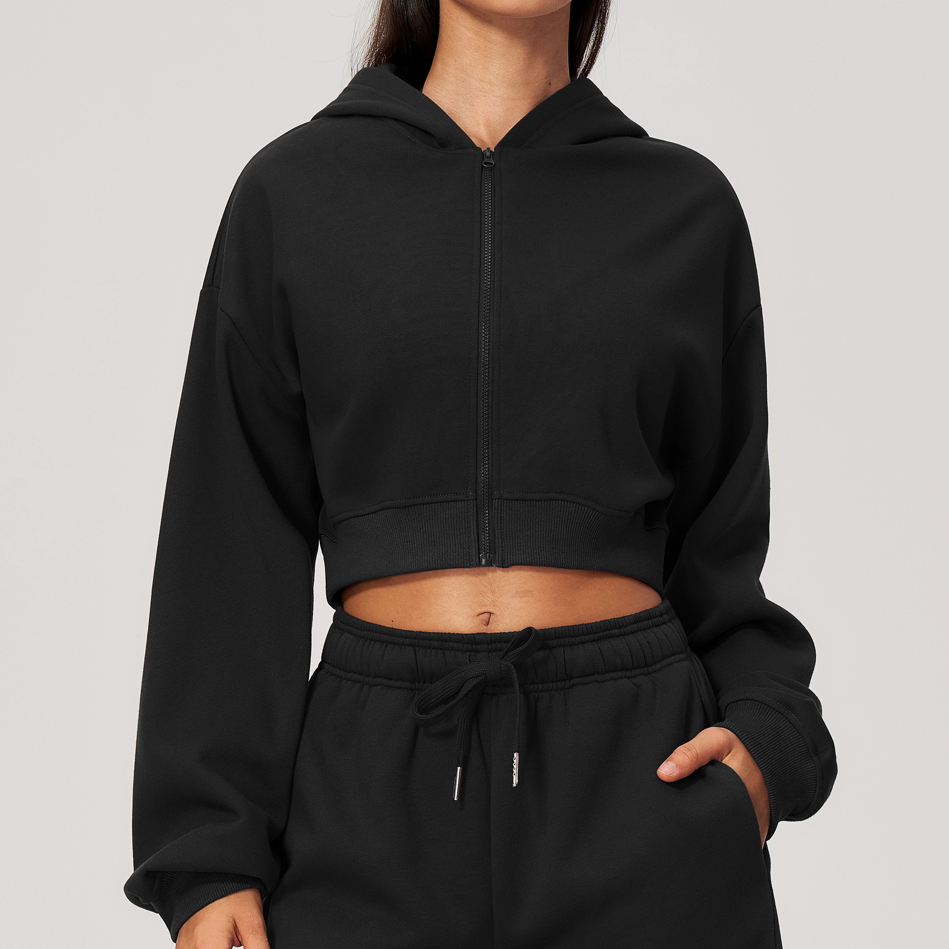Activewear Manufacturer Custom Activewear Manufacturers Tight Fitting Full-Zip Jacket